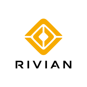 rivian-logo-0 | Wagner Certified Collision Orange diamond-shaped warning symbol with an inner hollow diamond on a black background